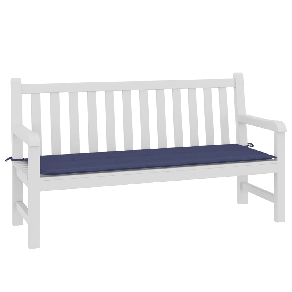 VIDAXL Garden Bench blazina 150x50x3 cm Oxford tkanina morska modra