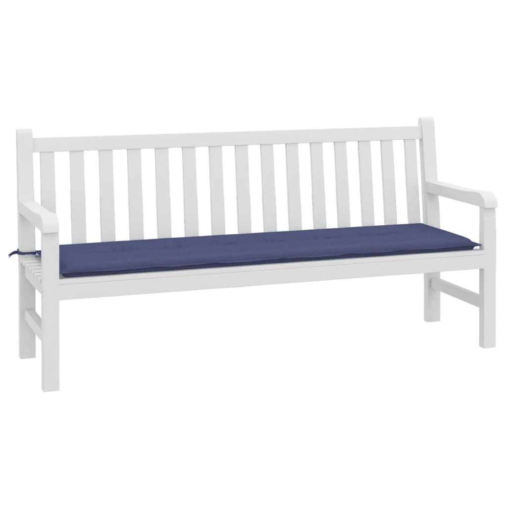 Vidaxl jardin banc coussin 180x50x3 cm oxford tissu marin bleu