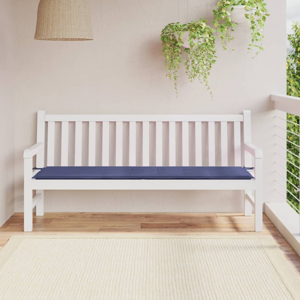 Vidaxl Garden Bench Cushion 180x50x3 cm Oxford Fabric Marine Blue