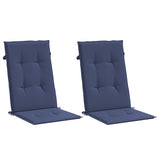 Vidaxl chair cushions 2 st high back fabric navy blue