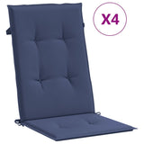 Vidaxl chair cushions 4 st high back dust marine blue