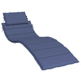 Vidaxl Lounger Pushion Oxford Fabric Marine Blue