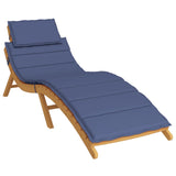 Vidaxl Lounger Cushion Oxford tissu marin bleu