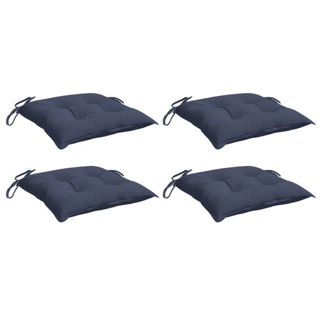 VidaXL Stuhlkissen 4 Stück 40x40x7 cm Oxford-Stoff Marineblau