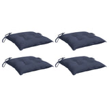 Coussins de chaise vidaxl 4 pcs 40x40x7 cm oxford tissu marin bleu