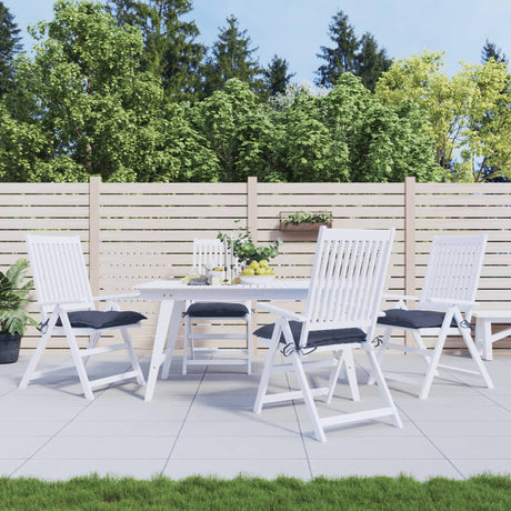 VidaXL Stuhlkissen 4 Stück 40x40x7 cm Oxford-Stoff Marineblau
