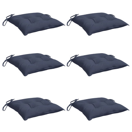 Vidaxx Stuhlkissen 6 Stück 40x40x7 cm Oxford-Stoff Marineblau