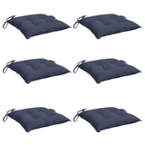 Vidaxl Stolpuder 6 PCS 40x40x7 cm Oxford Fabric Marine Blue