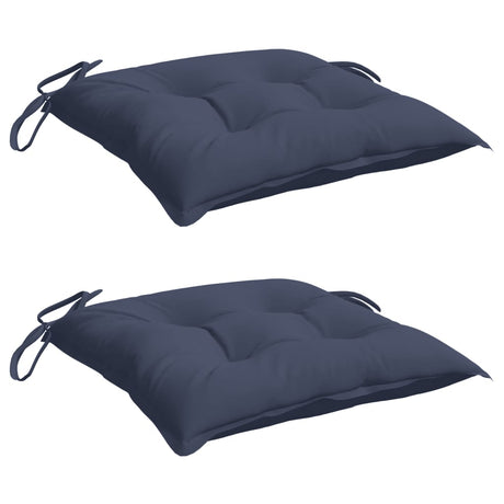 VidaXL Stuhlkissen 2 Stück 50x50x7 cm Oxford-Stoff Marineblau