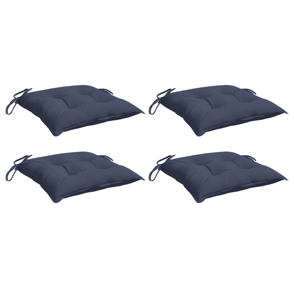 Vidaxx Stuhlkissen 4 Stück 50x50x7 cm Oxford-Stoff Marineblau