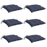 Coussins de chaise vidaxl 6 ST 50x50x7 cm Oxford tissu marin bleu