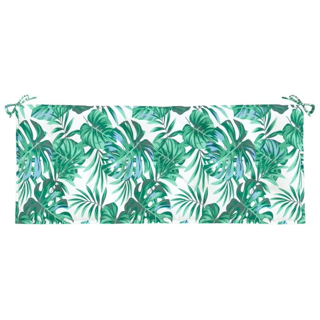 VidaXL Gartenbankkissen 120x50x7 cm Oxford-Stoff mit Blattmuster