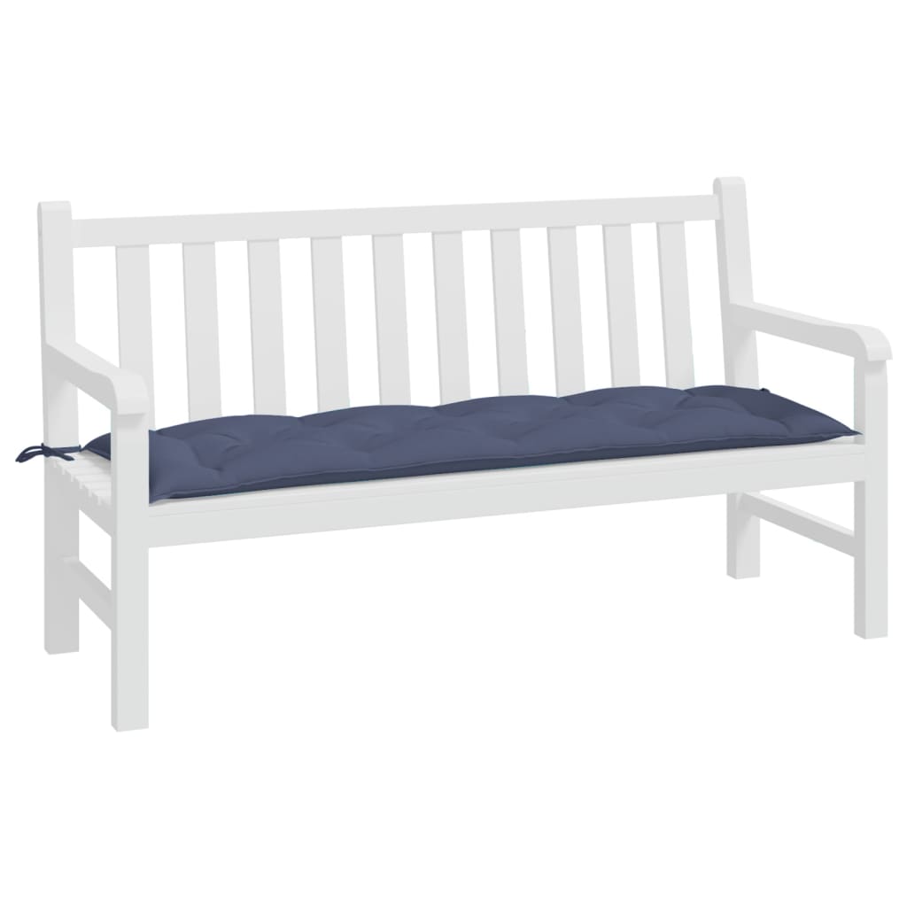 Vidaxl jardin banc coussin 150x50x7 cm oxford tissu marin bleu