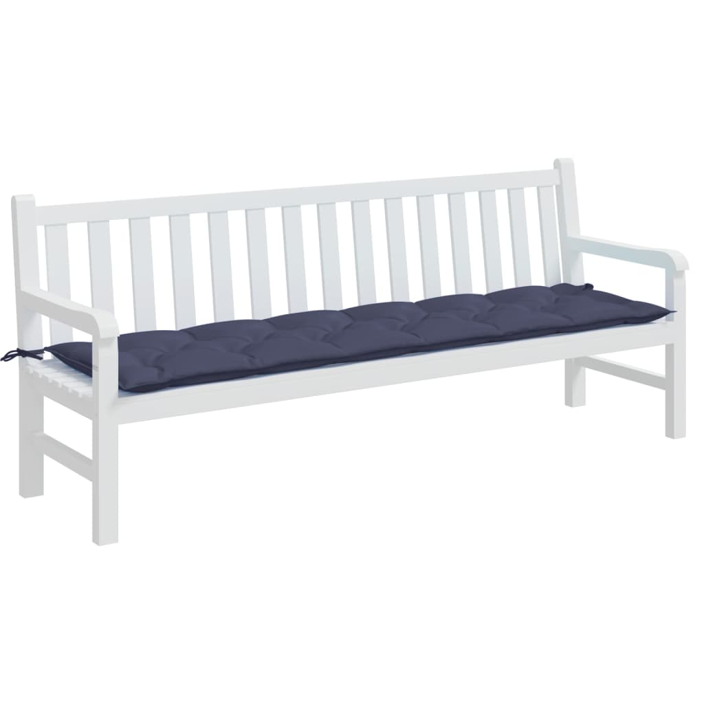 VIDAXL Garden Bench Blaža 200x50x7 cm Oxford tkanina morska modra