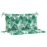 Vidaxl Garden Bench Cushions 2 PCS Patrón de hoja de 100x50x7 CM Oxford Fabric