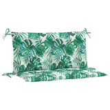 Vidaxx Gartenbankauflagen 2 Stück Blattmuster 100x50x7 cm Oxford-Stoff