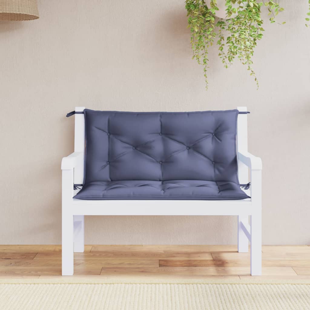 Vidaxl Garden Bench Puter 2 St 100x50x7 cm Oxford Fabric Marine Blue