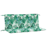 Vidaxl Garden Bench Cushions 2 PCS Patrón de hoja de 120x50x7 CM Oxford Fabric