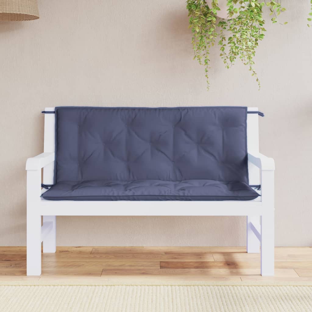 Vidaxx Gartenbankauflagen 2 Stück 120x50x7 cm Oxford-Stoff Marineblau