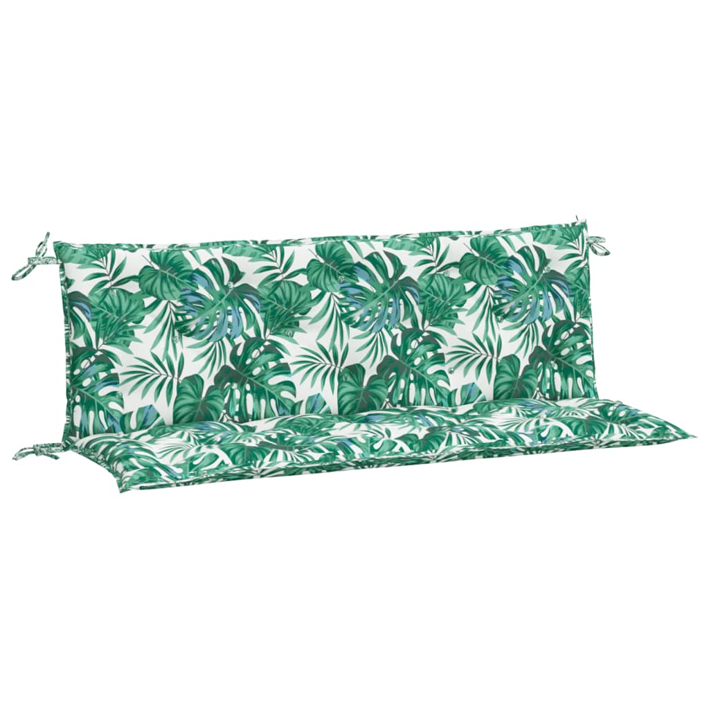 Vidaxx Gartenbankauflagen 2 Stück 150x50x7 cm Oxford-Stoff Blattmuster