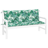 Vidaxl Garden Bench Cushions 2 St 150x50x7 cm Modello di foglie in tessuto Oxford