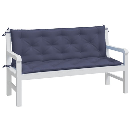 Vidaxx Gartenbankauflagen 2 Stück 150x50x7 cm Oxford-Stoff Marineblau