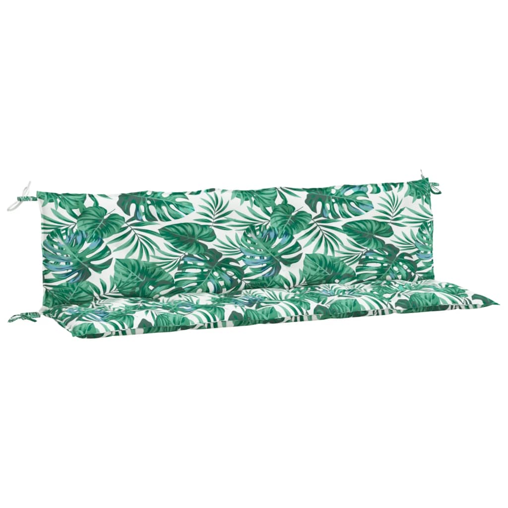 Vidaxx Gartenbankkissen 2 Stück 180x50x7 cm Oxford-Stoff Blattmuster