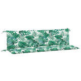 Vidaxx Gartenbankkissen 2 Stück 180x50x7 cm Oxford-Stoff Blattmuster