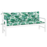 Vidaxx Gartenbankkissen 2 Stück 180x50x7 cm Oxford-Stoff Blattmuster