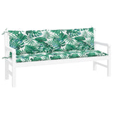 Vidaxl Garden Bench Poduszki 2 szt. 180x50x7 CM Oxford Tkanina Wzór liści