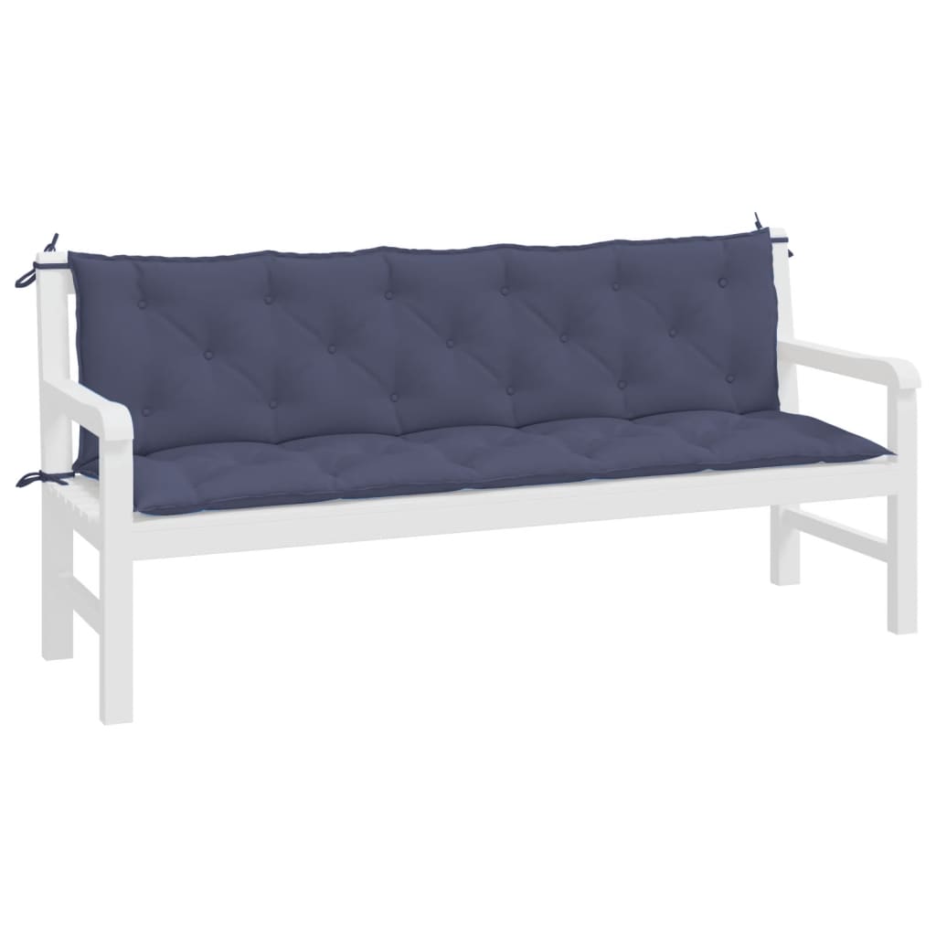 Vidaxl Garden Bench polštáře 2 st 180x50x7 cm oxford tkanina Marine Blue