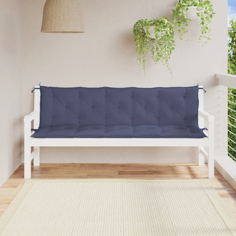 Vidaxx Gartenbankauflagen 2 Stück 180x50x7 cm Oxford-Stoff Marineblau