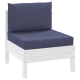 VidaXL Palettenkissen 2 Stück Stoff Marineblau