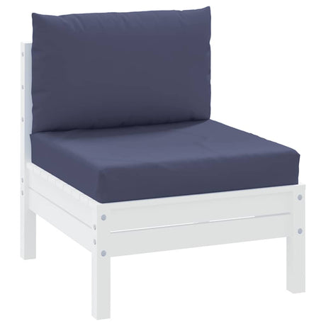 VidaXL Palettenkissen 2 Stück Stoff Marineblau