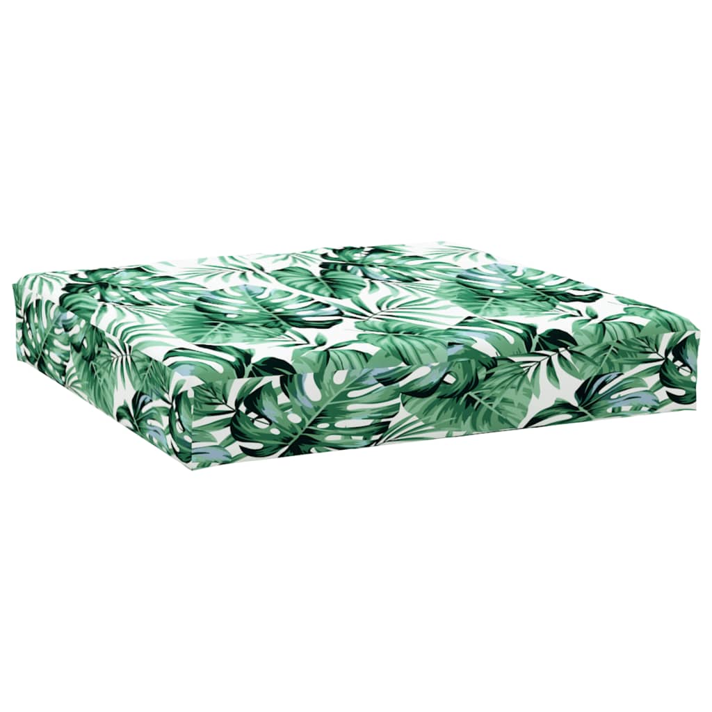 Vidaxl Pallet cushion leaf pattern 60x60x10 cm Oxford fabric