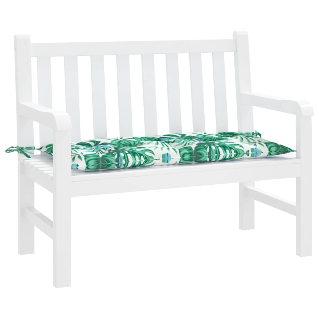 Vidaxl Garden Bench Pushion 110x50x7 cm Oxford Stofbladmønster