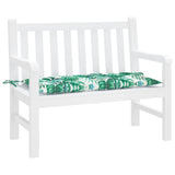Vidaxx Gartenbankauflage 110x50x7 cm Oxford-Stoff mit Blattmuster