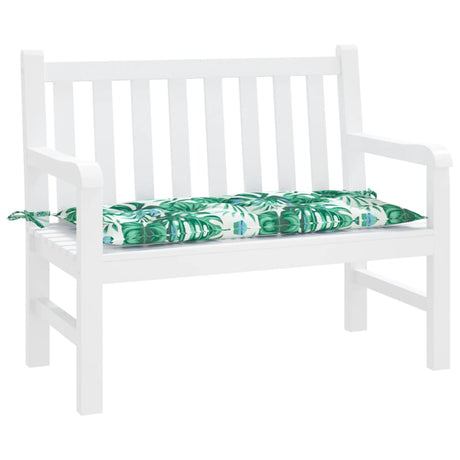 Vidaxx Gartenbankauflage 110x50x7 cm Oxford-Stoff mit Blattmuster