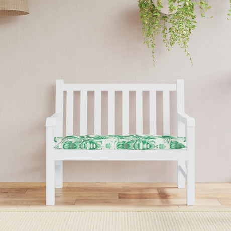 Vidaxx Gartenbankauflage 110x50x7 cm Oxford-Stoff mit Blattmuster