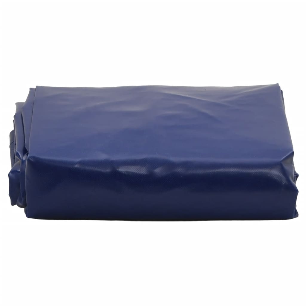 Vidaxl dekzeil 650 g m² ø 2 m blauw