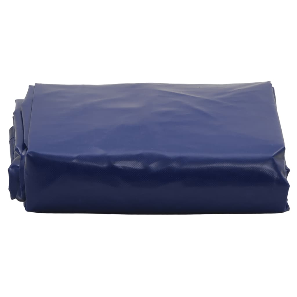 Vidaxl dekzeil 650 g m² ø 4 m blauw