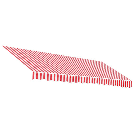 VidaXL Ersatztuch für Markise gestreift 4x3 m rot und weiß