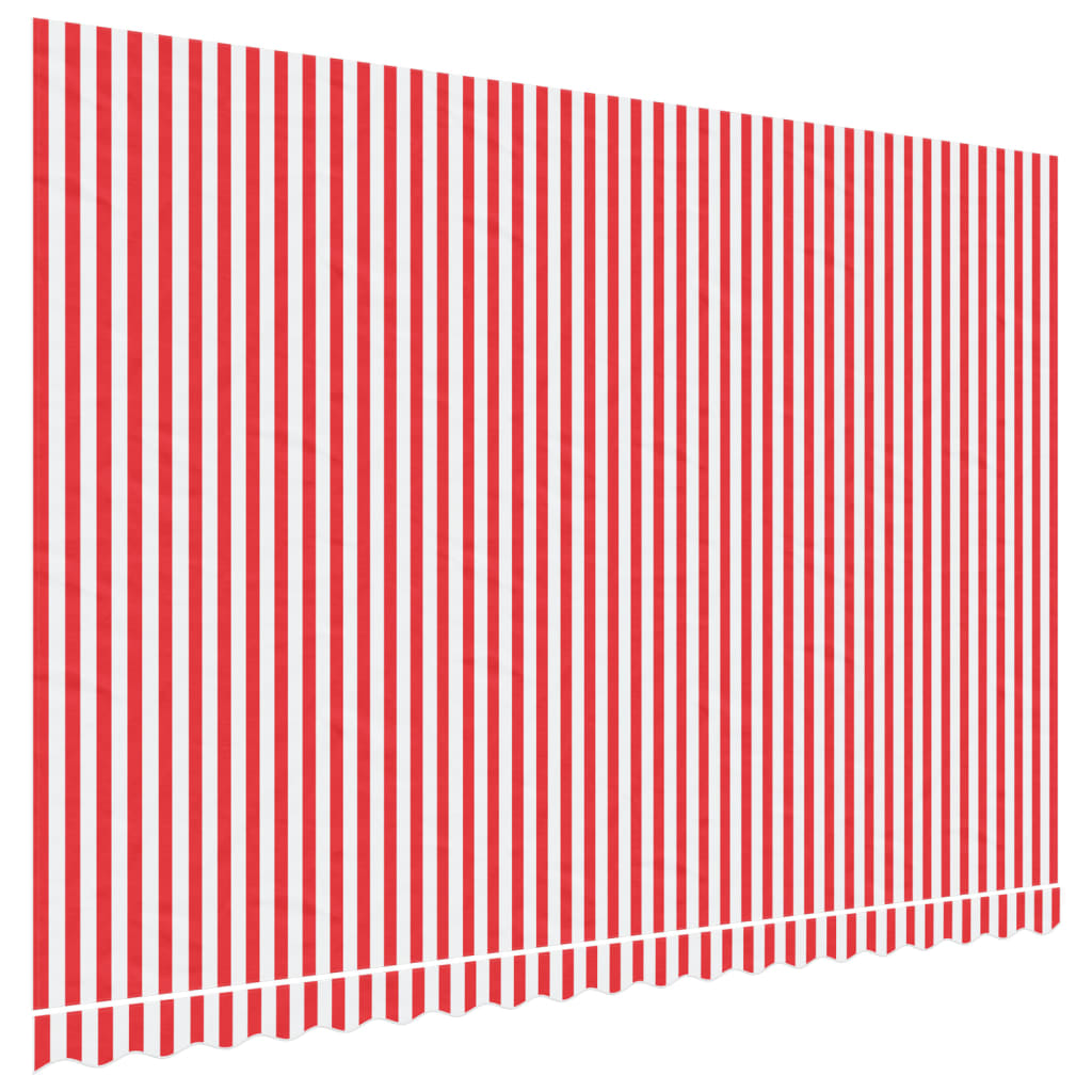 Vidaxl Ersatztuch für Luifel gestreift 4,5 x 3 m rot und weiß