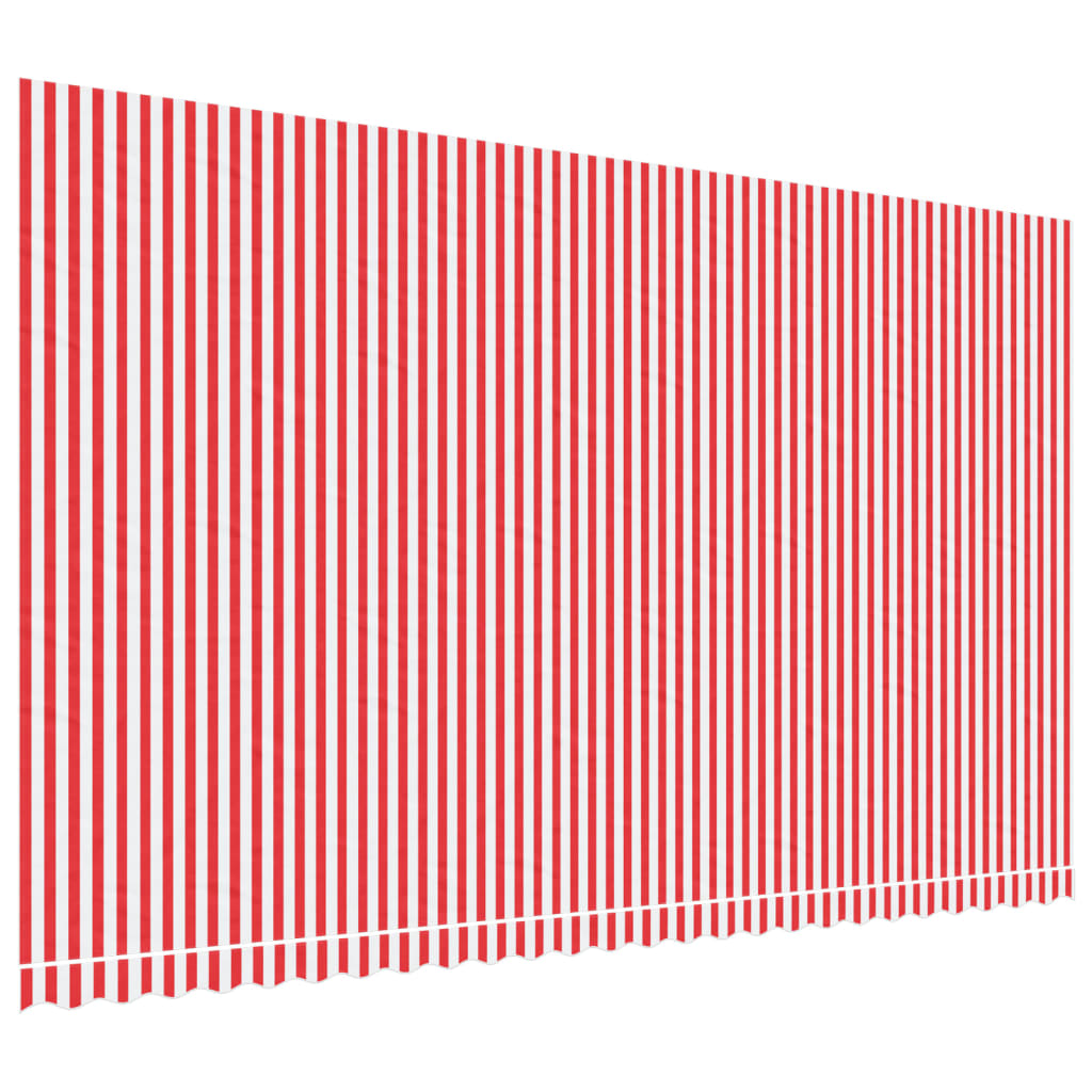 Panno sostitutivo Vidaxl per Luifel Striped 6x3,5 m rosso e bianco