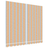 Tissu de remplacement Vidaxl pour luifel rayé 3x2,5 m multicolore