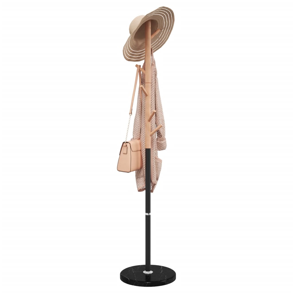 Vidaxl Coat Rack 172 cm práškový černou železnou černou