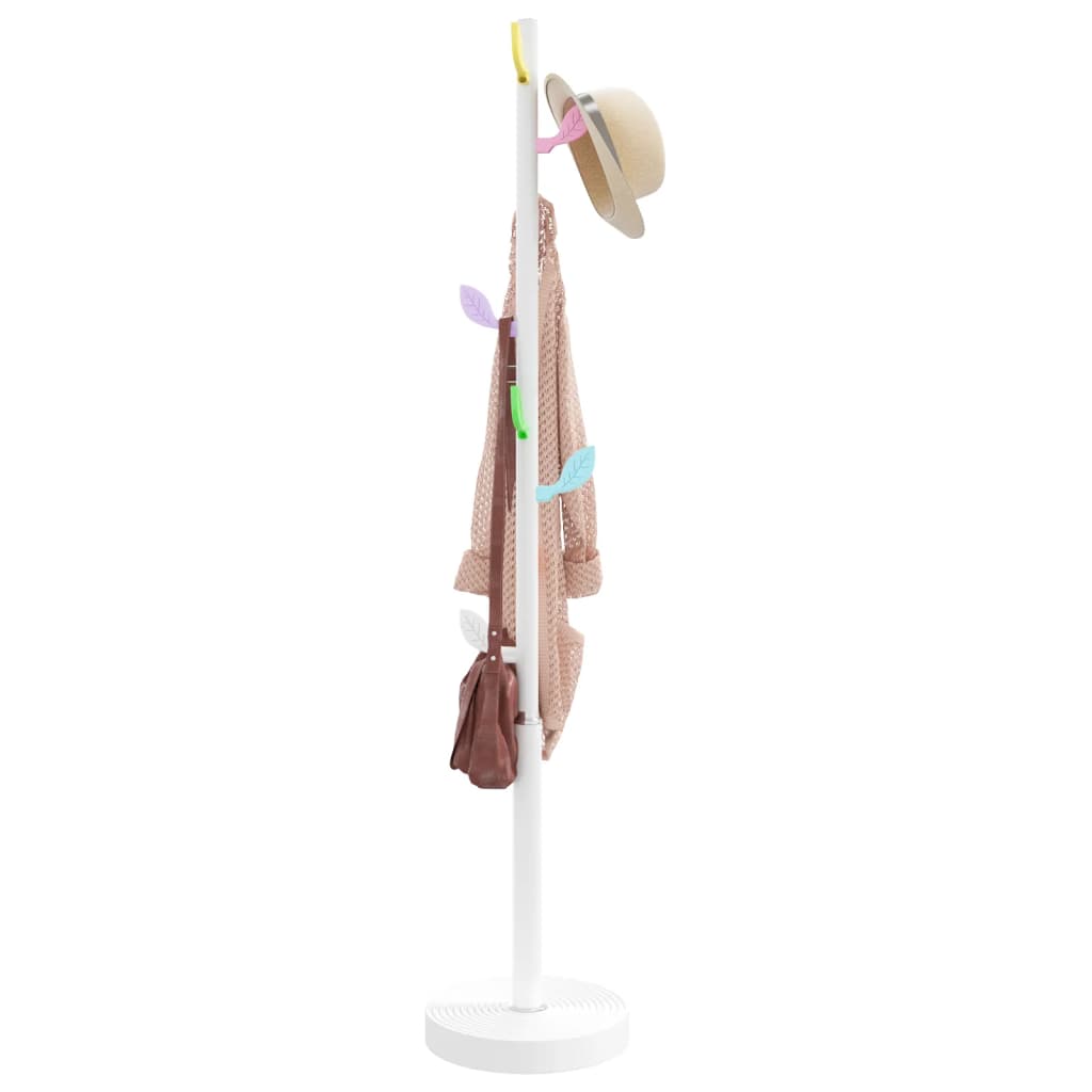 VidaXL Garderobenständer 172 cm pulverbeschichtetes Eisen weiß