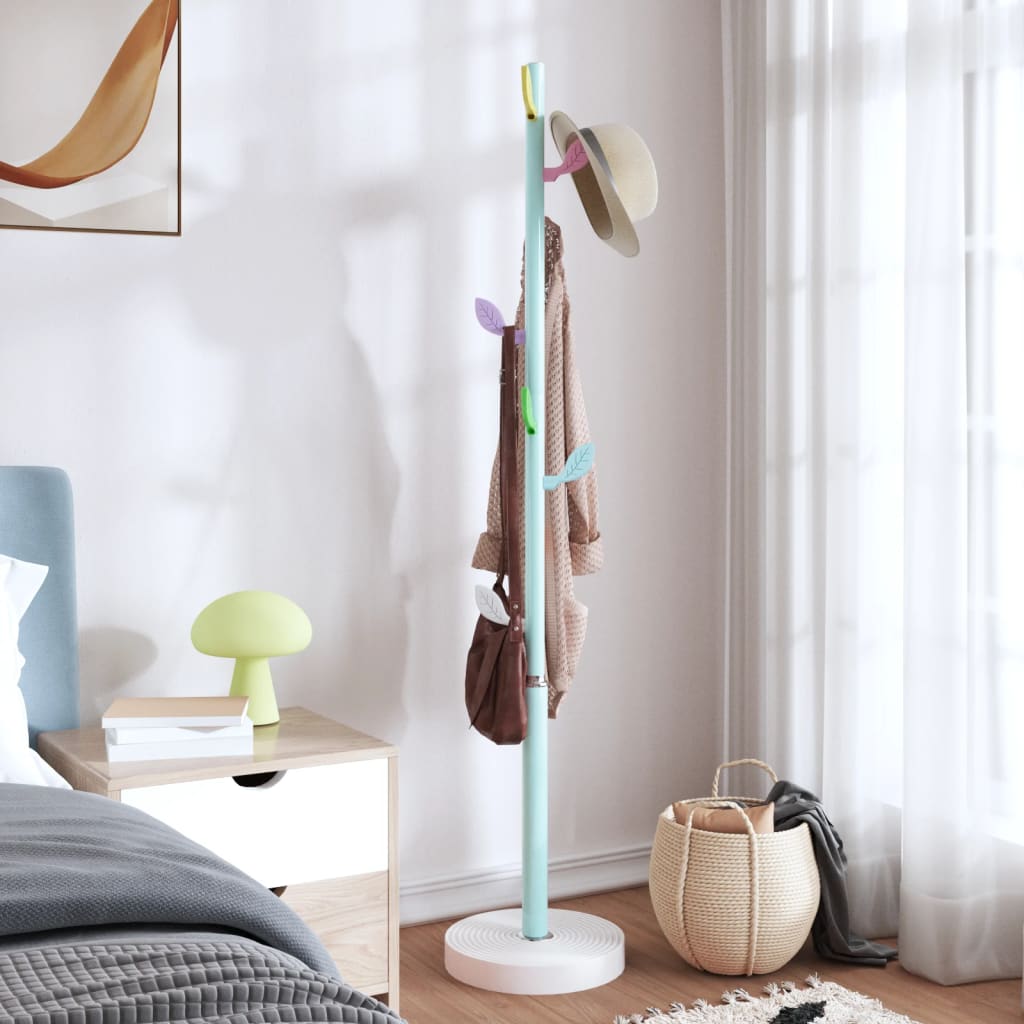 VidaXL Garderobenständer 172 cm pulverbeschichtetes Eisen blau