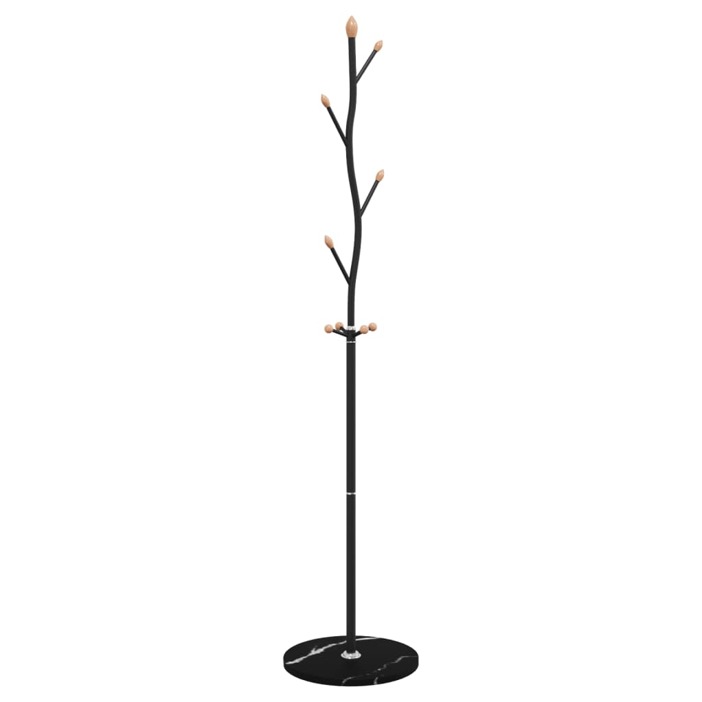 VidaXL Garderobenständer 177 cm pulverbeschichtetes Eisen schwarz