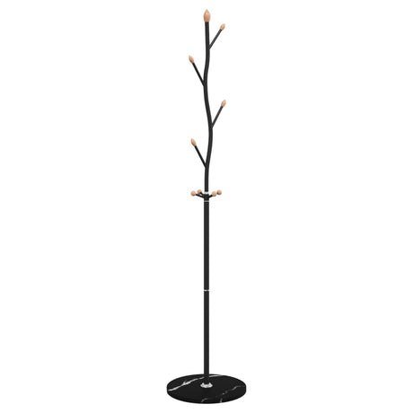 VidaXL Garderobenständer 177 cm pulverbeschichtetes Eisen schwarz